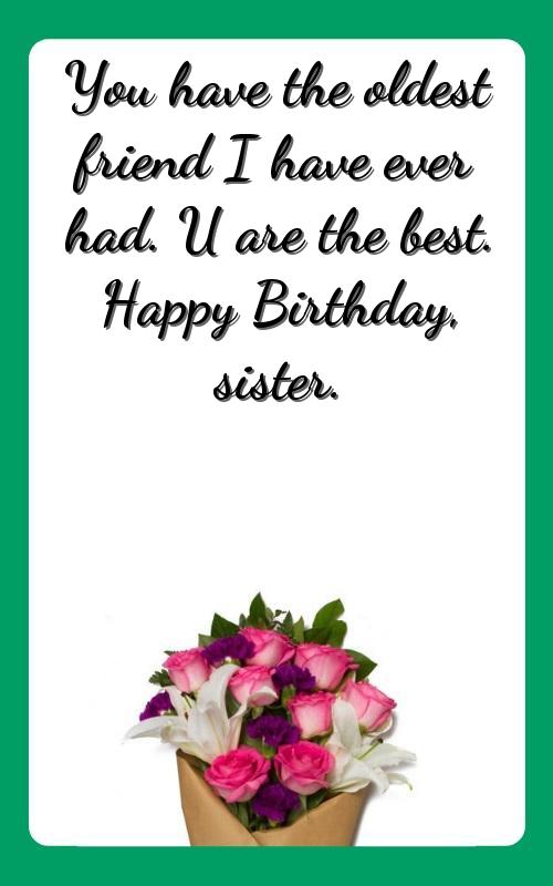birthday wishes to an elder sister